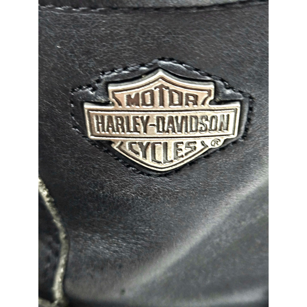 Harley-Davidson Women's Sz 7.5 Black Leather Faded Glory Biker Boots 81003 - Picture 7 of 16